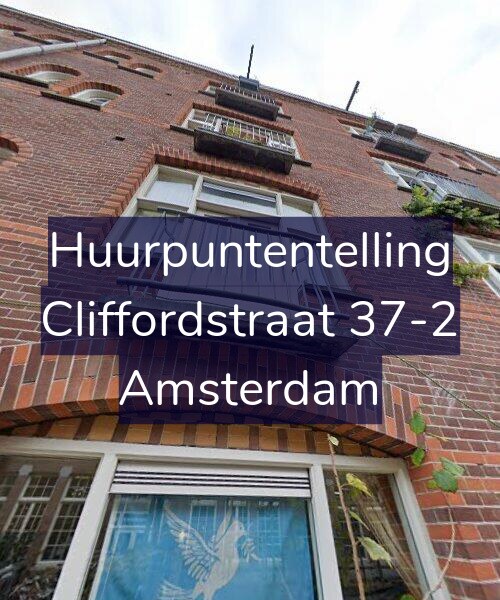 Foto gevel Huurpuntentelling voor Cliffordstraat 37-2, Amsterdam