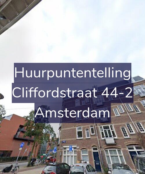 Foto gevel Huurpuntentelling voor Cliffordstraat 44-2, Amsterdam