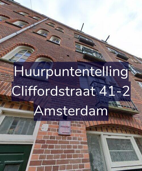 Foto gevel Huurpuntentelling voor Cliffordstraat 41-2, Amsterdam