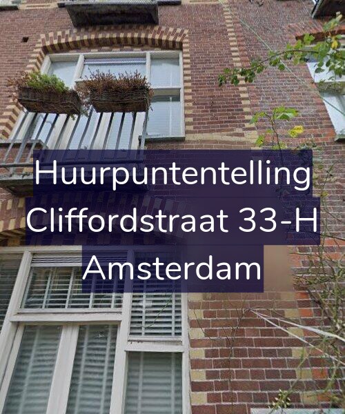 Foto gevel Huurpuntentelling voor Cliffordstraat 33-H, Amsterdam