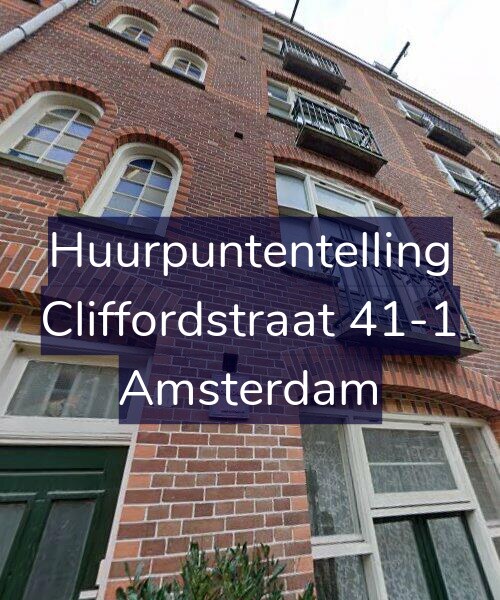 Foto gevel Huurpuntentelling voor Cliffordstraat 41-1, Amsterdam
