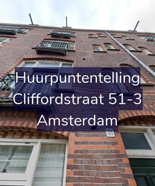 Foto gevel Huurpuntentelling voor Cliffordstraat 51-3, Amsterdam
