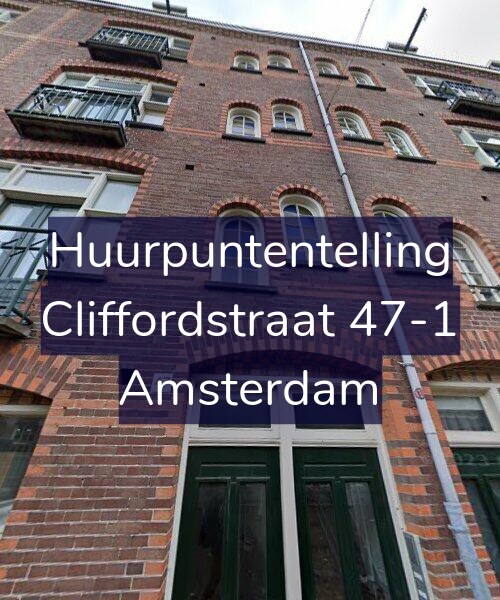 Foto gevel Huurpuntentelling voor Cliffordstraat 47-1, Amsterdam