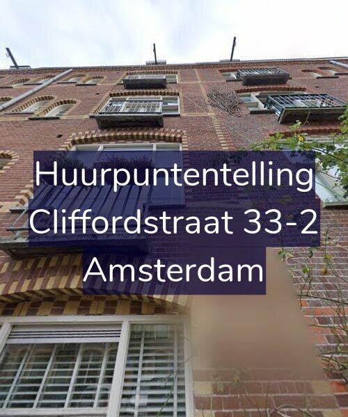 Foto gevel Huurpuntentelling voor Cliffordstraat 33-2, Amsterdam