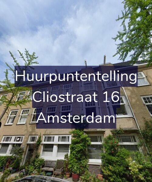 Foto gevel Huurpuntentelling voor Cliostraat 16, Amsterdam