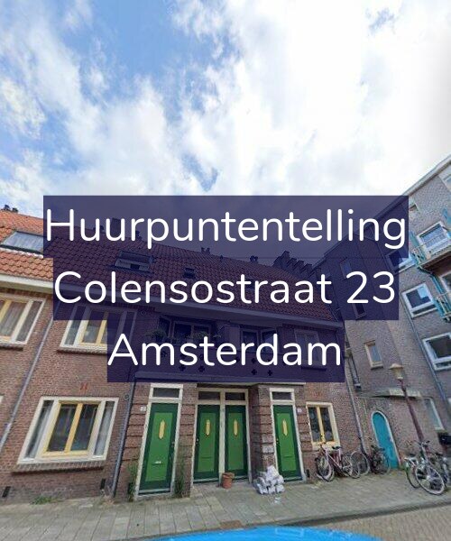Foto gevel Huurpuntentelling voor Colensostraat 23, Amsterdam