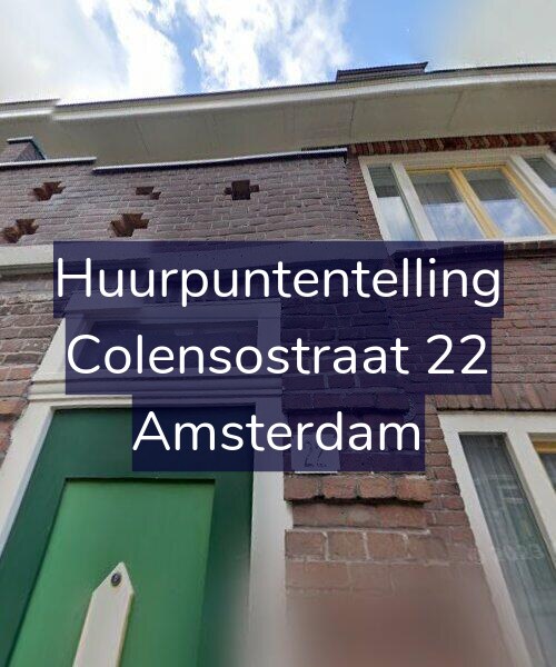 Foto gevel Huurpuntentelling voor Colensostraat 22, Amsterdam