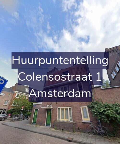 Foto gevel Huurpuntentelling voor Colensostraat 1, Amsterdam