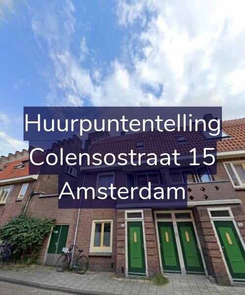 Foto gevel Huurpuntentelling voor Colensostraat 15, Amsterdam