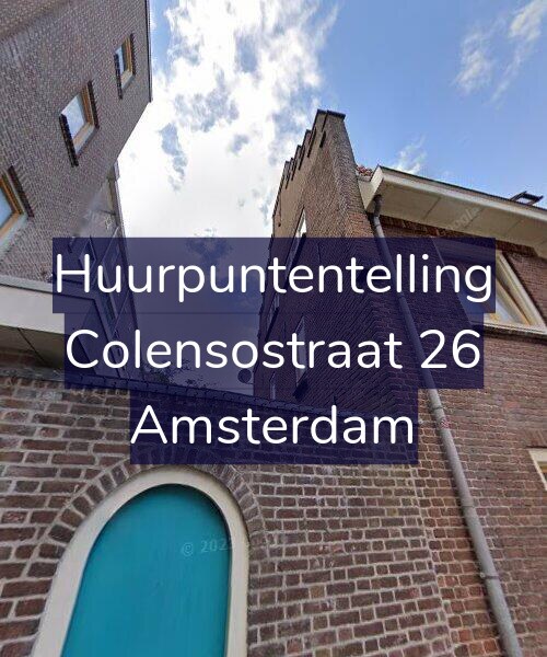 Foto gevel Huurpuntentelling voor Colensostraat 26, Amsterdam