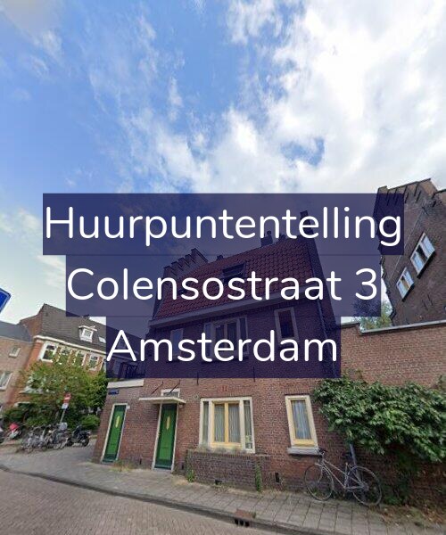 Foto gevel Huurpuntentelling voor Colensostraat 3, Amsterdam