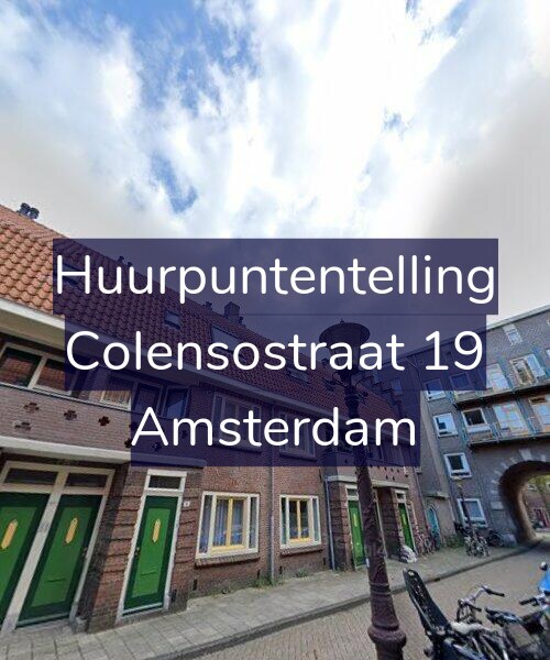 Foto gevel Huurpuntentelling voor Colensostraat 19, Amsterdam