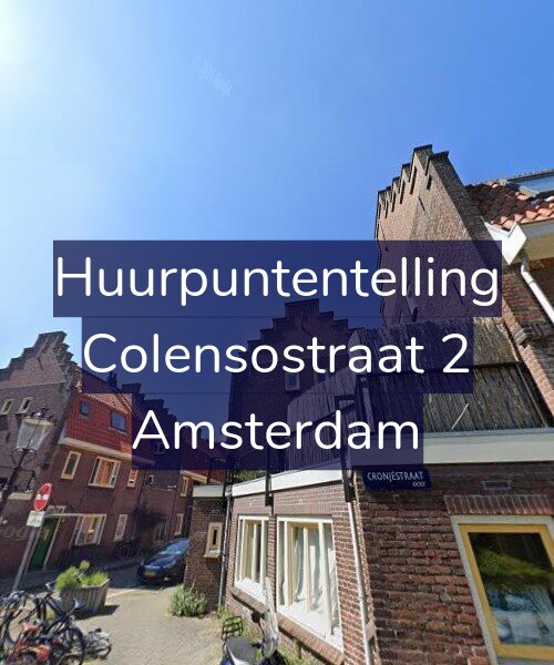 Foto gevel Huurpuntentelling voor Colensostraat 2, Amsterdam