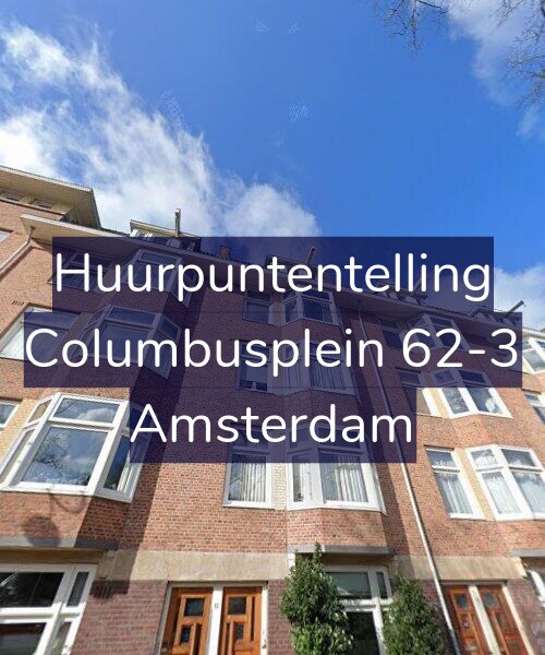 Foto gevel Huurpuntentelling voor Columbusplein 62-3, Amsterdam
