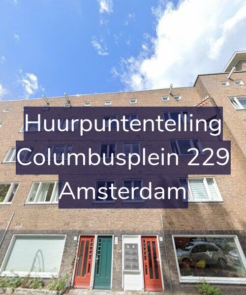 Foto gevel Huurpuntentelling voor Columbusplein 229, Amsterdam