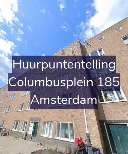 Foto gevel Huurpuntentelling voor Columbusplein 185, Amsterdam