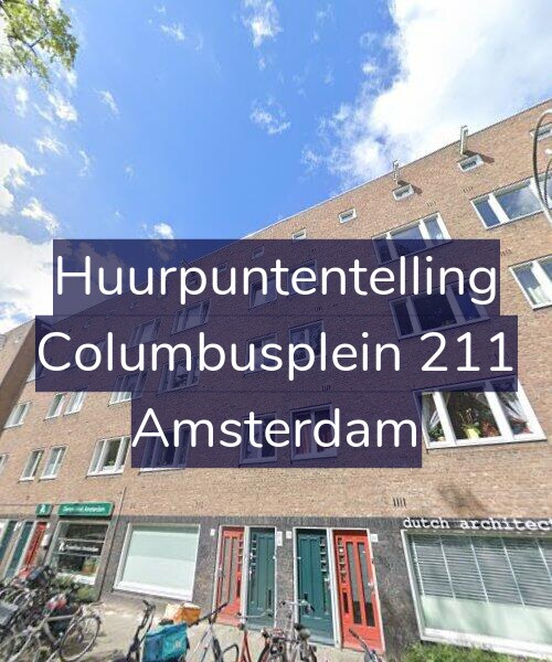 Foto gevel Huurpuntentelling voor Columbusplein 211, Amsterdam