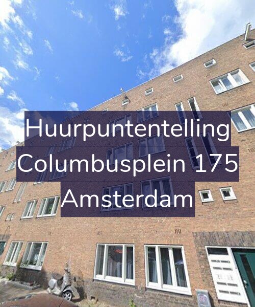 Foto gevel Huurpuntentelling voor Columbusplein 175, Amsterdam