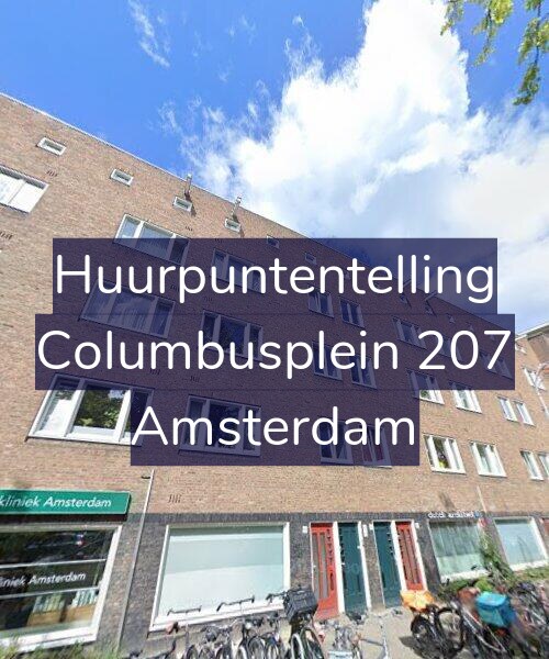 Foto gevel Huurpuntentelling voor Columbusplein 207, Amsterdam