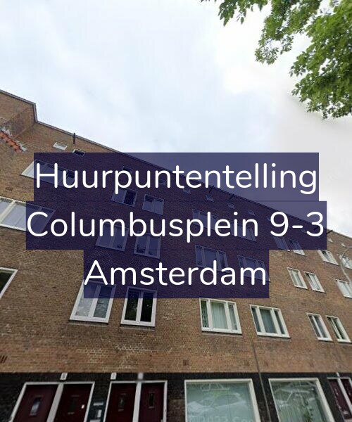 Foto gevel Huurpuntentelling voor Columbusplein 9-3, Amsterdam