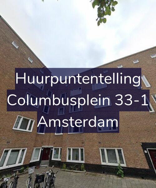 Foto gevel Huurpuntentelling voor Columbusplein 33-1, Amsterdam