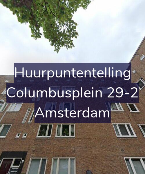 Foto gevel Huurpuntentelling voor Columbusplein 29-2, Amsterdam