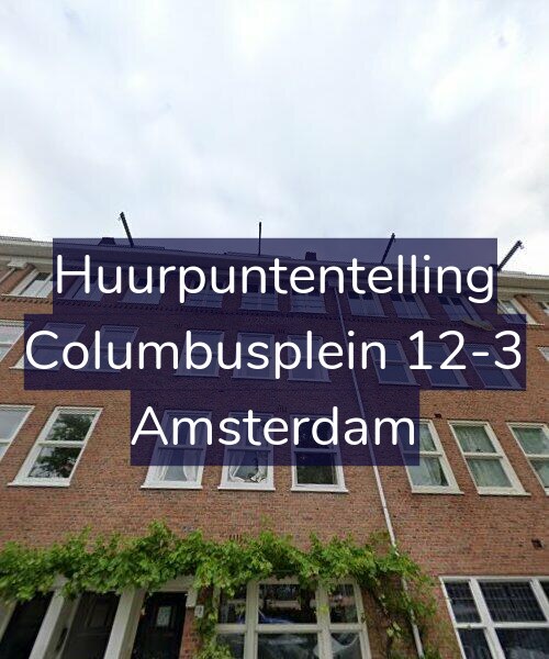 Foto gevel Huurpuntentelling voor Columbusplein 12-3, Amsterdam