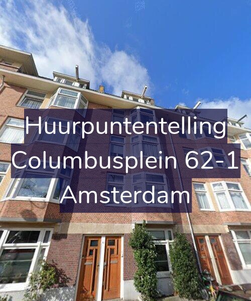 Foto gevel Huurpuntentelling voor Columbusplein 62-1, Amsterdam