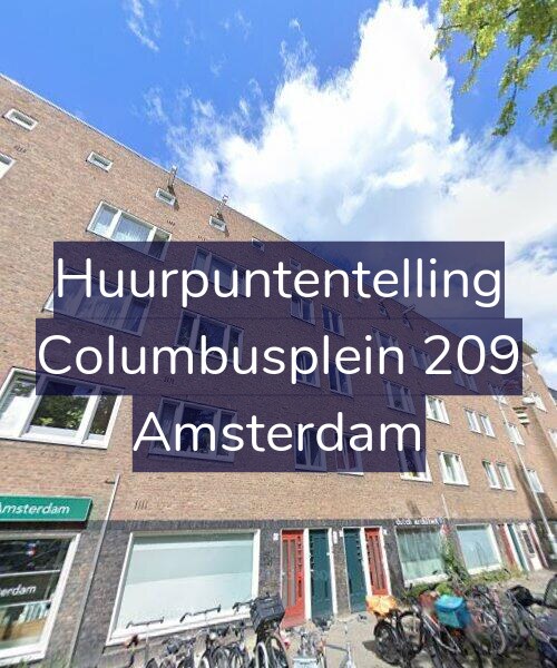 Foto gevel Huurpuntentelling voor Columbusplein 209, Amsterdam
