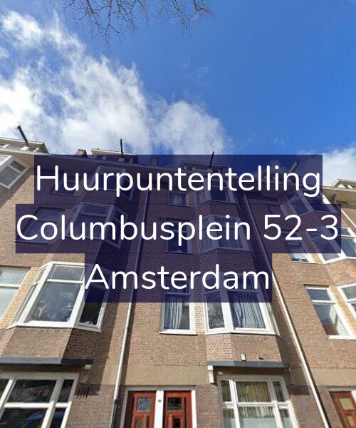 Foto gevel Huurpuntentelling voor Columbusplein 52-3, Amsterdam