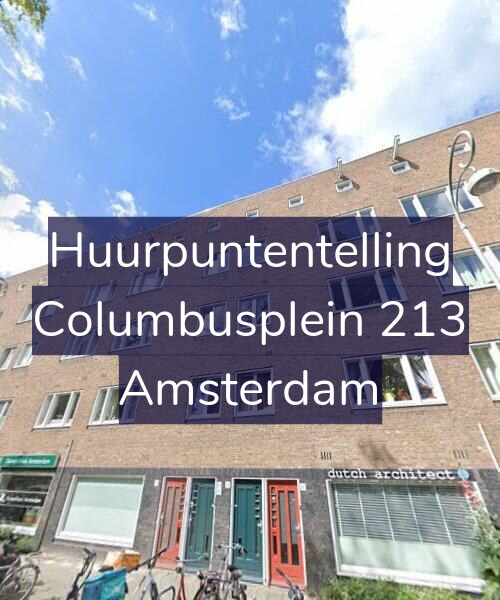 Foto gevel Huurpuntentelling voor Columbusplein 213, Amsterdam