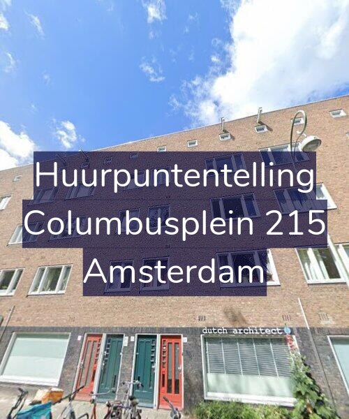 Foto gevel Huurpuntentelling voor Columbusplein 215, Amsterdam