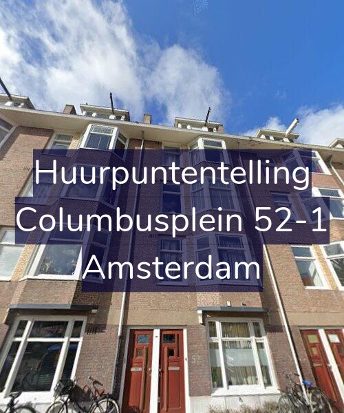 Foto gevel Huurpuntentelling voor Columbusplein 52-1, Amsterdam