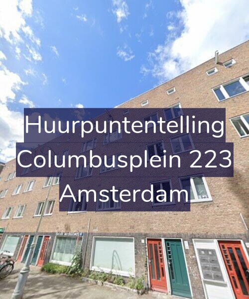 Foto gevel Huurpuntentelling voor Columbusplein 223, Amsterdam