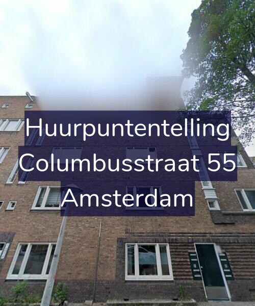 Foto gevel Huurpuntentelling voor Columbusstraat 55, Amsterdam