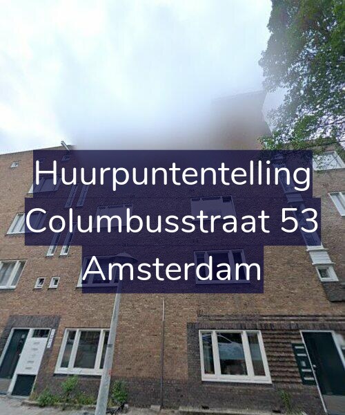 Foto gevel Huurpuntentelling voor Columbusstraat 53, Amsterdam
