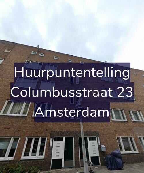 Foto gevel Huurpuntentelling voor Columbusstraat 23, Amsterdam