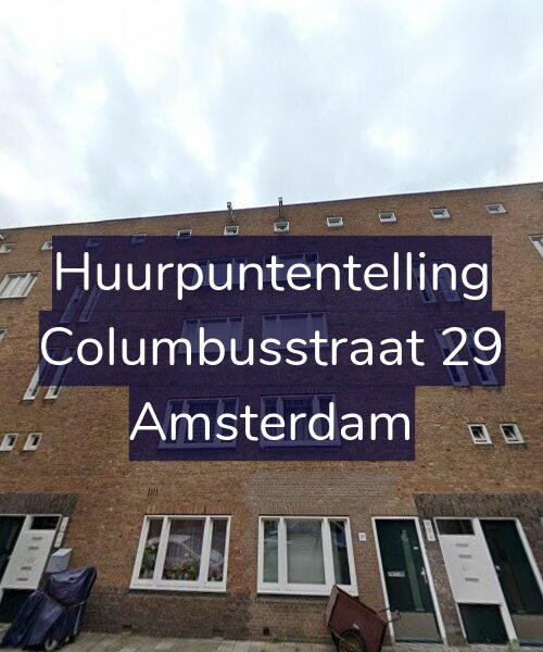 Foto gevel Huurpuntentelling voor Columbusstraat 29, Amsterdam
