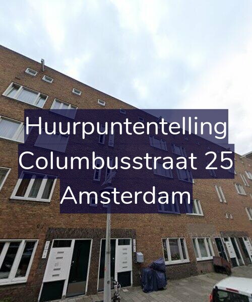 Foto gevel Huurpuntentelling voor Columbusstraat 25, Amsterdam
