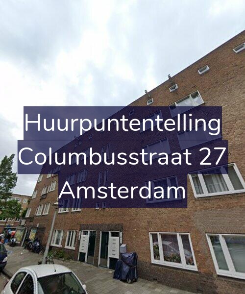 Foto gevel Huurpuntentelling voor Columbusstraat 27, Amsterdam