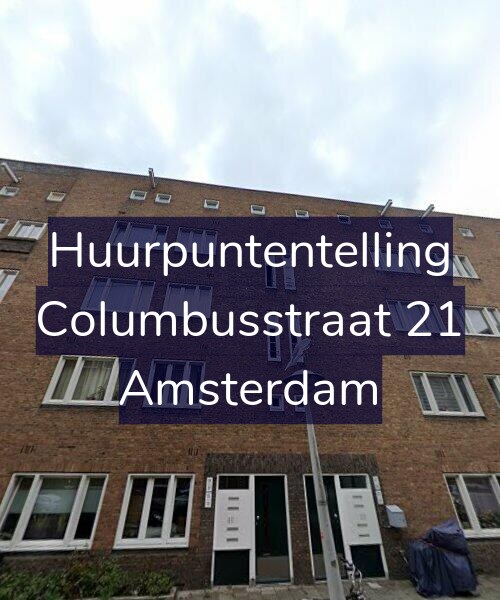 Foto gevel Huurpuntentelling voor Columbusstraat 21, Amsterdam