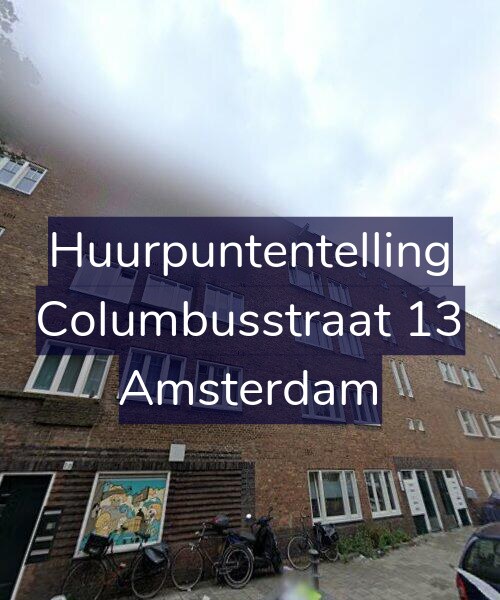 Foto gevel Huurpuntentelling voor Columbusstraat 13, Amsterdam