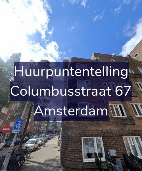 Foto gevel Huurpuntentelling voor Columbusstraat 67, Amsterdam