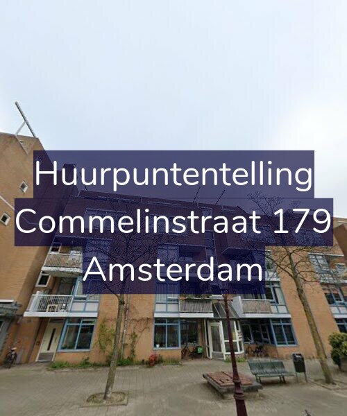 Foto gevel Huurpuntentelling voor Commelinstraat 179, Amsterdam