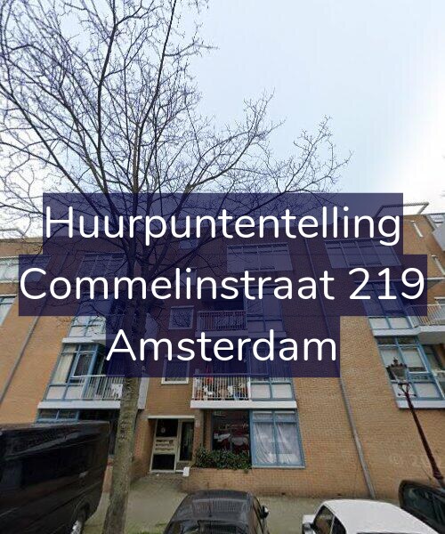 Foto gevel Huurpuntentelling voor Commelinstraat 219, Amsterdam