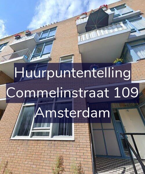 Foto gevel Huurpuntentelling voor Commelinstraat 109, Amsterdam