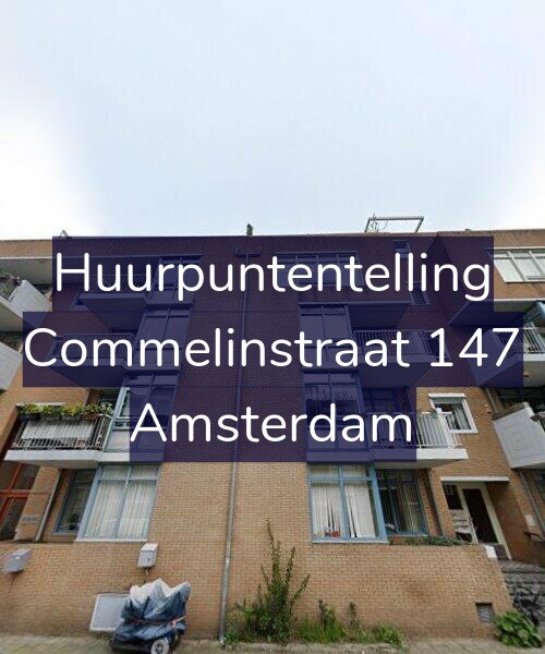 Foto gevel Huurpuntentelling voor Commelinstraat 147, Amsterdam