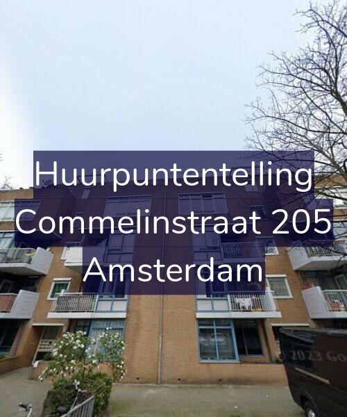 Foto gevel Huurpuntentelling voor Commelinstraat 205, Amsterdam