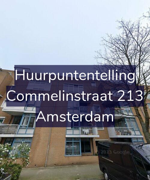 Foto gevel Huurpuntentelling voor Commelinstraat 213, Amsterdam