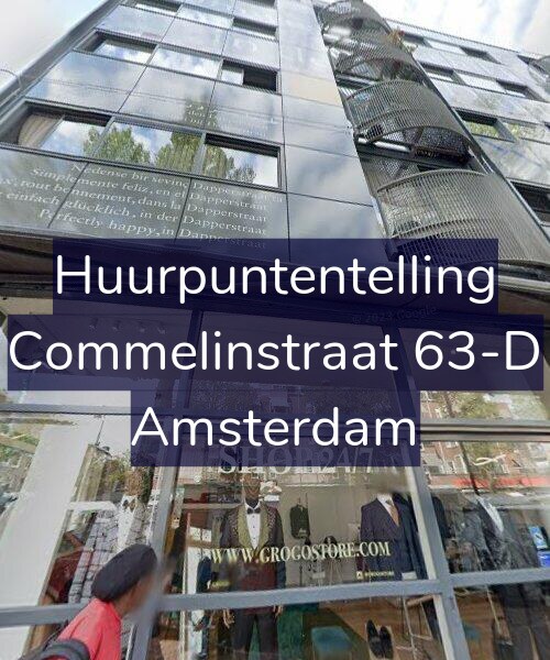 Foto gevel Huurpuntentelling voor Commelinstraat 63-D, Amsterdam